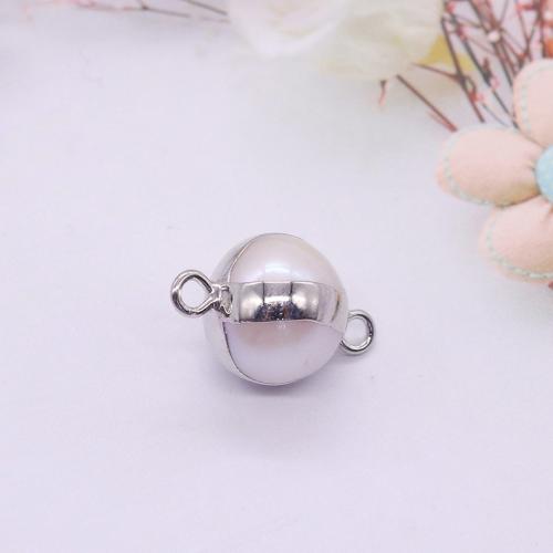 Sladkovodní Pearl Konektor, s Mosaz, Kolo, DIY, smíšené barvy, Prodáno By PC