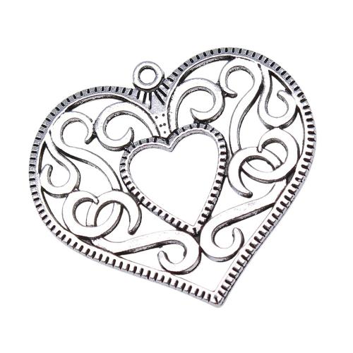 Zink Alloy Hjärta Hängen, plated, DIY & ihålig, Säljs av PC