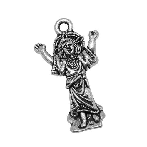 Character Shaped Zinc Alloy Pendants, liga de zinco, banhado, DIY, 10PCs/Bag, vendido por Bag