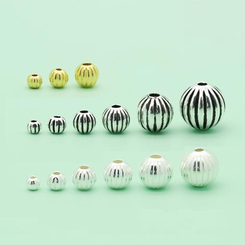 925 Sterling Silver Pärlor, Pumpa, DIY & olika stilar för val, Säljs av PC