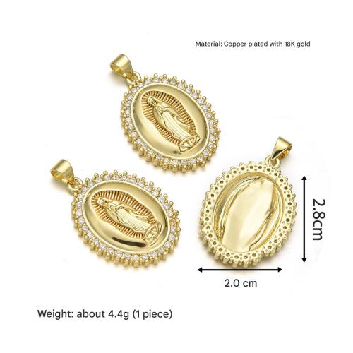 Cubique Pendentif en laiton zircon pavent, Placage, DIY & pavé de micro zircon, plus de couleurs à choisir, protéger l'environnement, sans nickel, plomb et cadmium, 6PC/sac, Vendu par sac