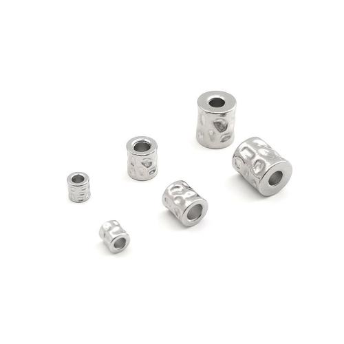 Edelstahl-Beads, 304 Edelstahl, DIY & Maschine Polieren & verschiedene Größen vorhanden, originale Farbe, 50PCs/Tasche, verkauft von Tasche