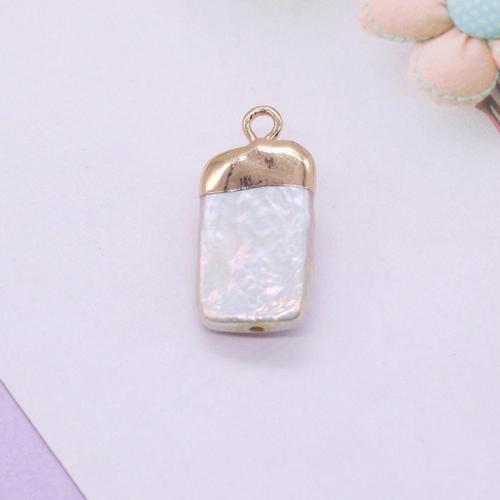 Sladkovodní Pearl Přívěsky, s Mosaz, Nepravidelné, barva pozlacený, DIY, smíšené barvy, Prodáno By PC