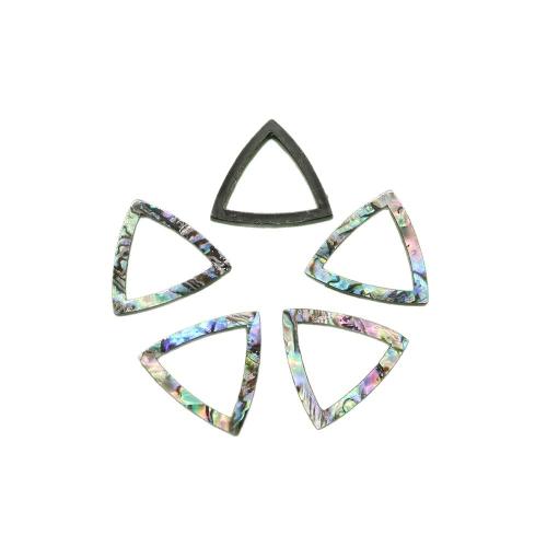 Wisior z powłoki, Muszla Abalone, Trójkąt, DIY, mieszane kolory, sprzedane przez PC