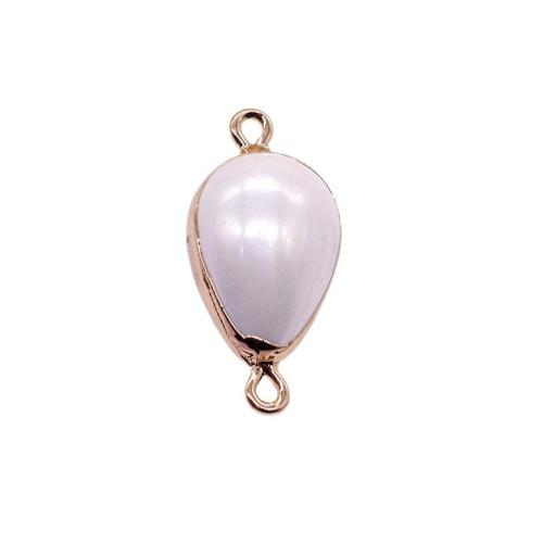 Skalkoppling, Shell, med Mässing, Dropp, guldfärg pläterade, DIY, blandade färger, Säljs av PC