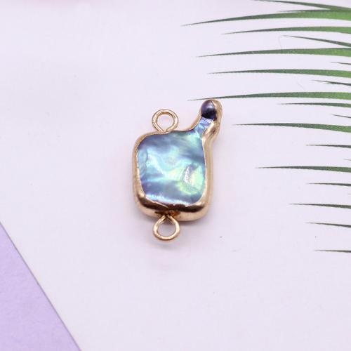 Sladkovodní Pearl Konektor, s Mosaz, barva pozlacený, DIY, smíšené barvy, Prodáno By PC