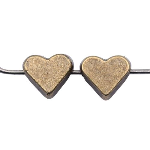 Zink Alloy Heart Pärlor, Hjärta, plated, DIY, fler färger för val, 6x7mm, 20PC/Bag, Säljs av Bag