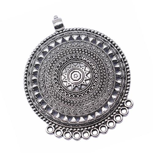 Zink Alloy Connector, Rund, plated, DIY & ihålig, 74x60mm, Säljs av PC