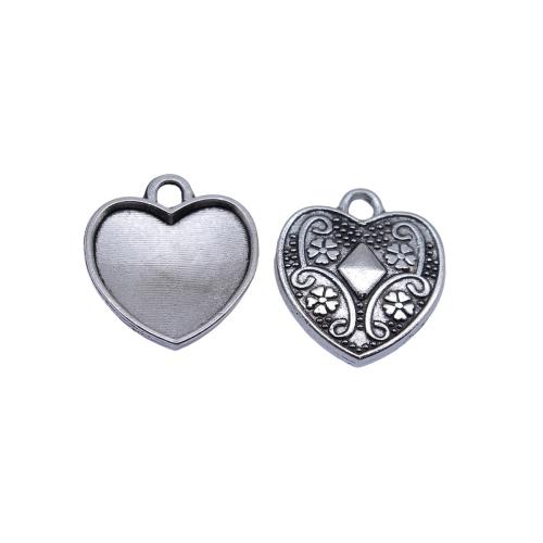 Zink Alloy Hjärta Hängen, plated, DIY, 20PC/Bag, Säljs av Bag