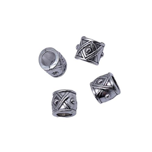 Zinc Alloy Spacer Beads Round plated DIY antique silver color Sold By Bag