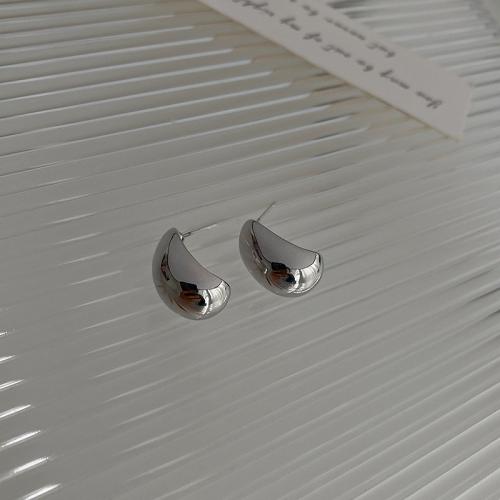 laiton boucle d oreille dormeuse, Placage, styles différents pour le choix & pour femme, 13mm, Vendu par paire