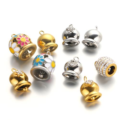 Nerezová ocel Šperky Přívěsky, 304 Stainless Steel, barva pozlacený, DIY & smalt & s drahokamu, více barev na výběr, 5PC/Bag, Prodáno By Bag