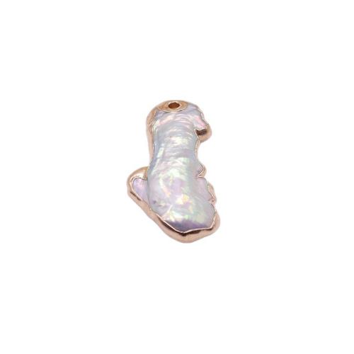 Sladkovodní Pearl Přívěsky, s Mosaz, Nepravidelné, barva pozlacený, DIY, smíšené barvy, Prodáno By PC