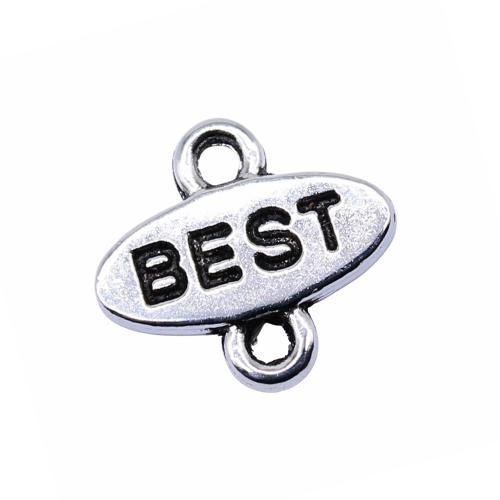 Zinc Alloy Connector plated DIY antique silver color Sold By Bag