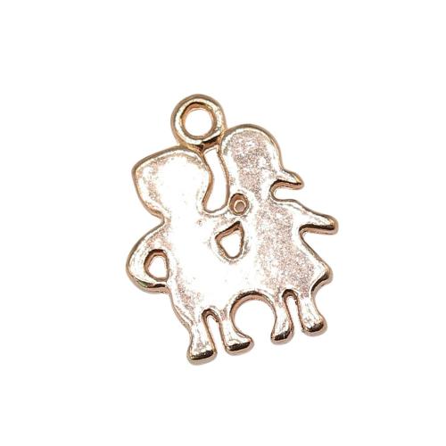 Character Shaped Zinc Alloy Pendants, liga de zinco, banhado, DIY, 10PCs/Bag, vendido por Bag