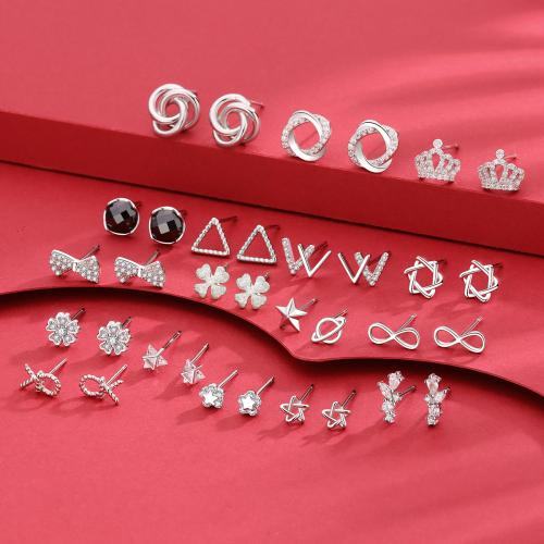 Argent sterling 925 boucle d oreille dormeuse, styles différents pour le choix & pour femme & avec strass, Vendu par paire