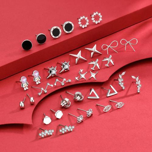 Argent sterling 925 boucle d oreille dormeuse, styles différents pour le choix & pour femme & avec strass, Vendu par paire