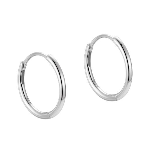 925 sterling silver Huggie Hoop Earring, Unisex & olika storlek för val, fler färger för val, Säljs av Par