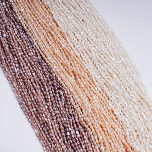 Keishi odlad sötvattenspärla pärlor, Freshwater Pearl, DIY, fler färger för val, 3-4MM, Säljs av Strand