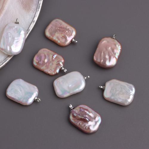 Freshwater Pearl Halsband, Barock, guldfärg pläterade, DIY, fler färger för val, 13x16mm, Säljs av PC