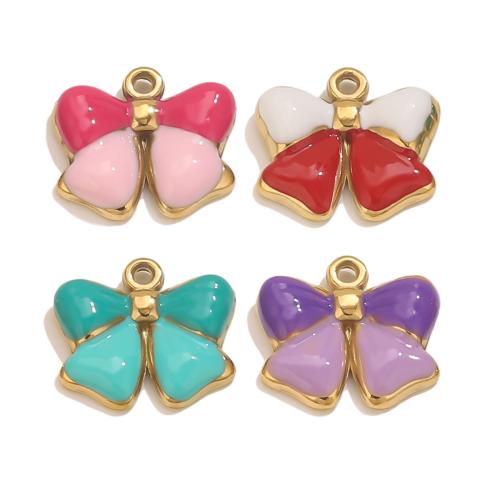 Jóias Pingentes de aço inoxidável, Aço inoxidável 304, Laço, cromado de cor dourada, DIY & esmalte, Mais cores pare escolha, 5PCs/Bag, vendido por Bag