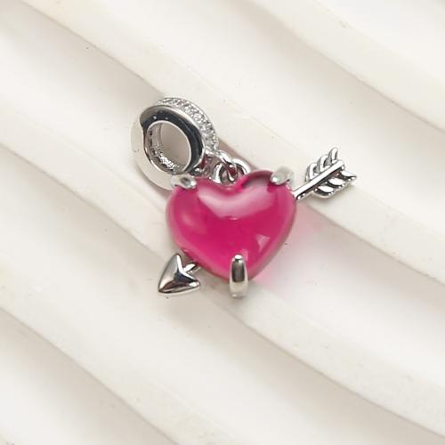 Crystal Hängen, Mässing, med Kristall, Hjärta, plated, DIY & micro bana cubic zirconia, gyllene, nickel, bly och kadmium gratis, 20.31x5.16x20.92mm, 20PC/Bag, Säljs av Bag