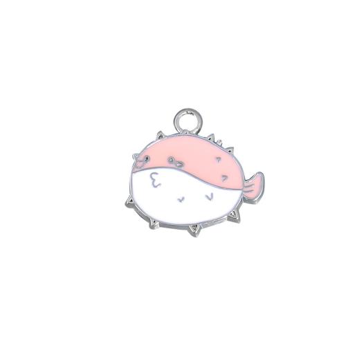 Zink legering emalj hängen, Zink Alloy, plated, DIY, fler färger för val, 10PC/Bag, Säljs av Bag