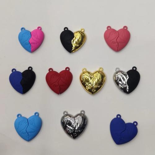Zink Alloy hummer Swivel Lås, Hjärta, målat, DIY, fler färger för val, 25x25mm, Säljs av PC