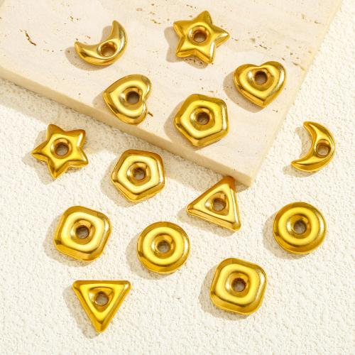 Rostfritt stål Distans Pärlor, 304 rostfritt stål, guldfärg pläterade, DIY, fler färger för val, 5PC/Bag, Säljs av Bag