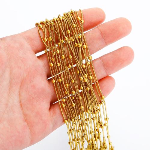 Nerezová ocel šperky řetěz, 304 Stainless Steel, barva pozlacený, DIY, více barev na výběr, 12PC/Bag, Prodáno By Bag