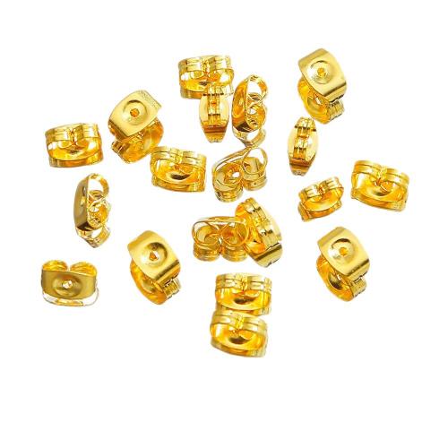 Rustfrit stål Ear Nut Component, 316L Stainless Steel, guldfarve belagt, du kan DIY, flere farver til valg, 100pc'er/Bag, Solgt af Bag