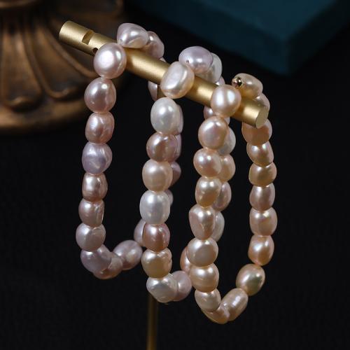 Bracelet en perles de culture d'eau douce, perle d'eau douce cultivée, Baroque, bijoux de mode, plus de couleurs à choisir, 7-8mm, Vendu par 17 cm brin