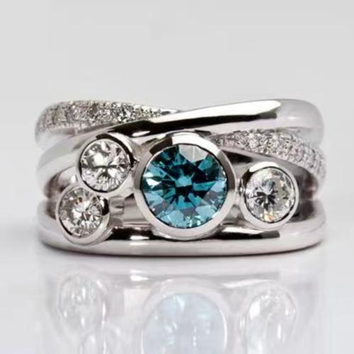 Krychlový Circonia Micro vydláždit mosazný prsten, Mosaz, různé velikosti pro výběr & micro vydláždit kubické zirkony & pro ženy & dutý, Prodáno By PC