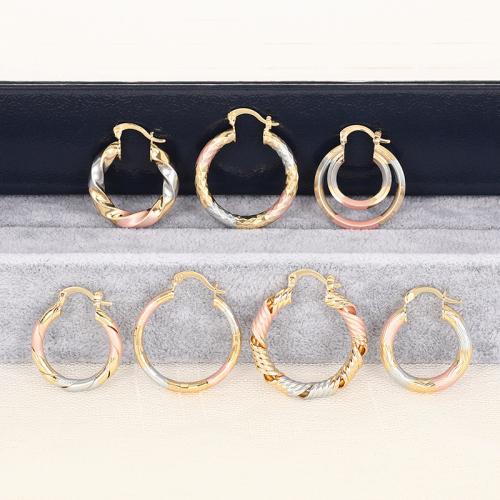 Laiton Leverback boucle d'oreille, Placage, bijoux de mode & styles différents pour le choix & pour femme, multicolore, Vendu par paire