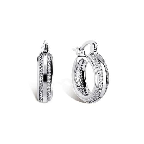 Boucles d'oreilles en laiton zircon cubique pavent, Placage, bijoux de mode & pavé de micro zircon & pour femme, plus de couleurs à choisir, Vendu par paire