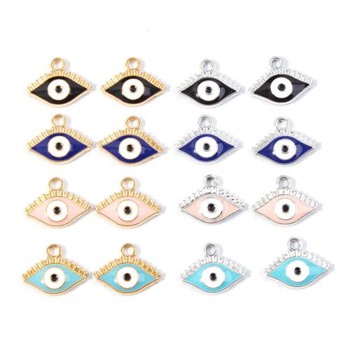 Pingentes mau olhado, liga de zinco, banhado, DIY & esmalte, Mais cores pare escolha, 10PCs/Bag, vendido por Bag