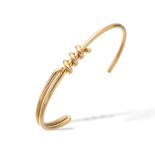 304 rostfritt stål Manschett Armring, plated, mode smycken & för kvinna, fler färger för val, Säljs av PC