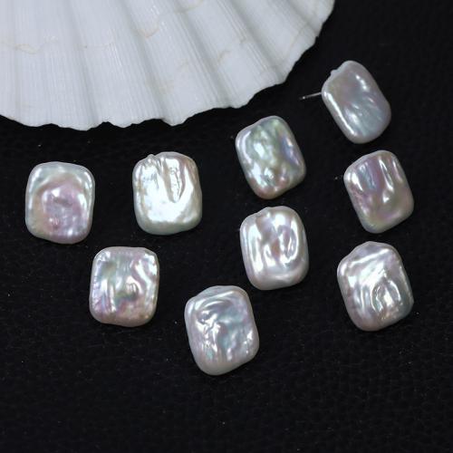 Sladkovodní Pearl náušnice, 925 Sterling Silver, s Sladkovodní Pearl, Baroko, módní šperky, bílý, 14-16mm, Prodáno By Pair