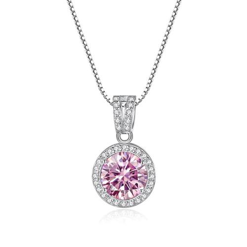 Collier en laiton cubique Zircon Micro Pave, Placage, bijoux de mode & pavé de micro zircon & pour femme, plus de couleurs à choisir, Longueur Environ 45 cm, Vendu par PC