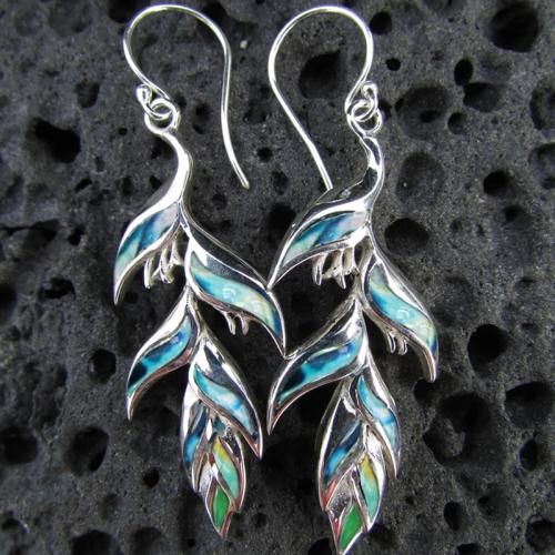 Boucles d'oreilles en alliage de zinc, feuille, Placage, pour femme & autocollant époxyde & décalque, Vendu par paire