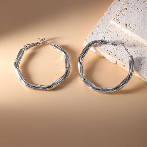 Mässing Öronring, plated, mode smycken & för kvinna, 5x35mm, Säljs av Par