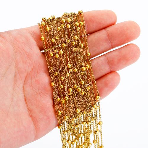 Nerezová ocel šperky řetěz, 304 Stainless Steel, barva pozlacený, DIY, více barev na výběr, 12PC/Bag, Prodáno By Bag