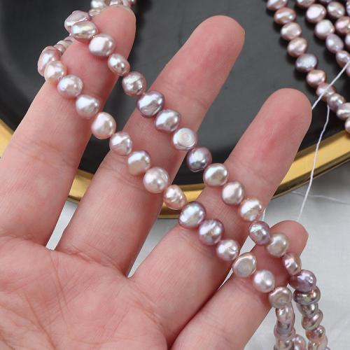 Perles de culture d'eau douce Keishi, perle d'eau douce cultivée, Baroque, DIY, violet, 5-6mm, Vendu par 35 cm brin