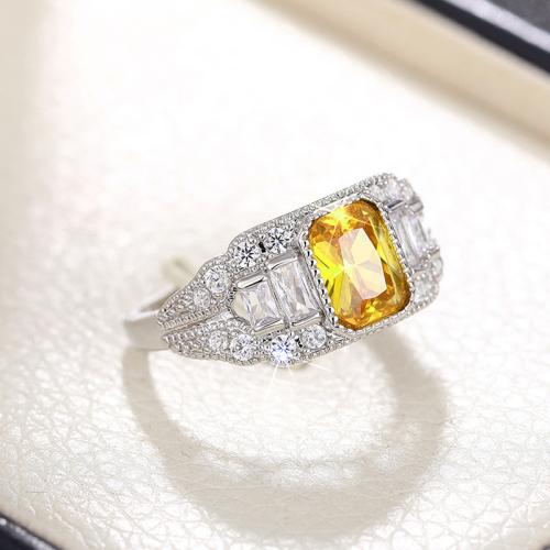 Krychlový Circonia Micro vydláždit mosazný prsten, Mosaz, různé velikosti pro výběr & micro vydláždit kubické zirkony & pro ženy & dutý, Prodáno By PC