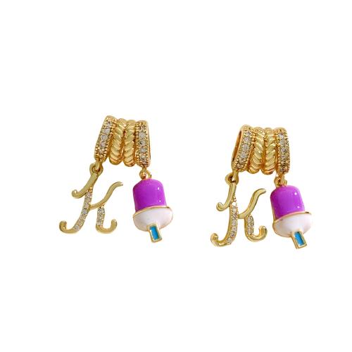 Cubique Pendentif en laiton zircon pavent, riz, Placage, DIY & pavé de micro zircon & émail, plus de couleurs à choisir, protéger l'environnement, sans nickel, plomb et cadmium, Vendu par PC