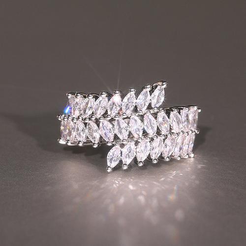 Krychlový Circonia Micro vydláždit mosazný prsten, Mosaz, různé velikosti pro výběr & micro vydláždit kubické zirkony & pro ženy, Prodáno By PC