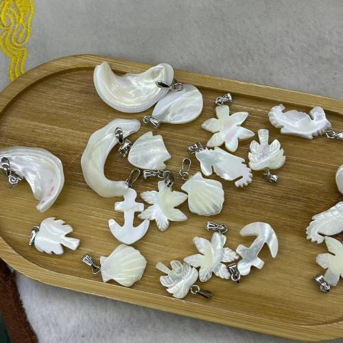 Shell Pendler, med Jern, forgyldt, du kan DIY & med rhinestone, flere farver til valg, Solgt af PC