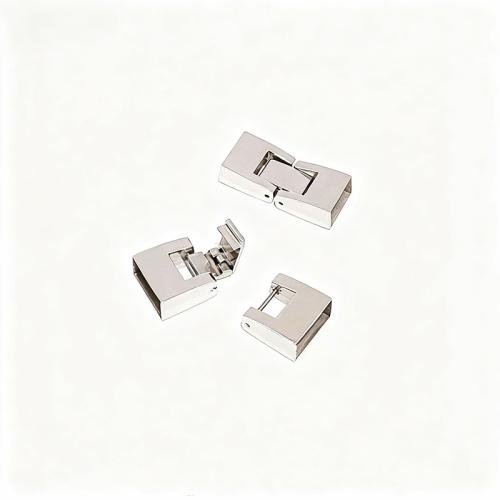 مجوهرات الفولاذ المقاوم للصدأ المشبك, 304 الفولاذ المقاوم للصدأ, لون الفضة مطلي, ديي, فضة, تباع بواسطة PC