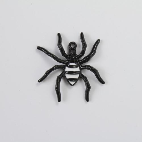 Móda Halloween přívěšek, Zinek, Pavouk, barva pozlacený, Halloweenský design & DIY & smalt, smíšené barvy, 36.40x35x4.40mm, Prodáno By PC