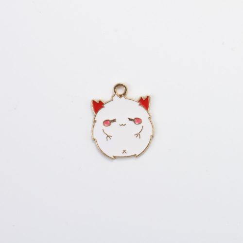 Móda Halloween přívěšek, Zinek, barva pozlacený, Halloweenský design & DIY & smalt, smíšené barvy, 22x18x1.30mm, Prodáno By PC